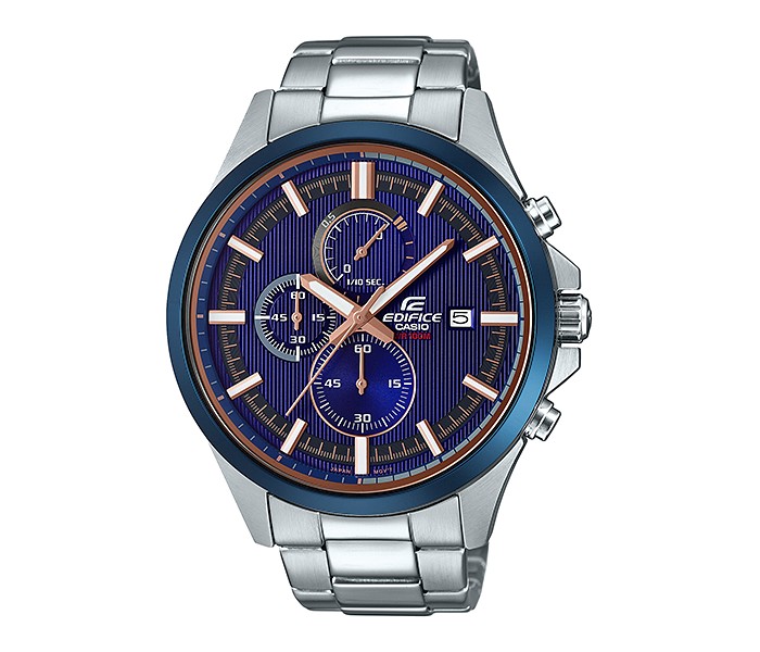 Casio Edifice EFV-520DB-2AVDF Mens Analog Watch Silver and Blue - Zoom Image