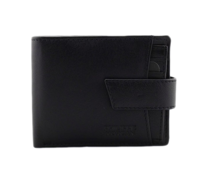 Philippe Morgan PM004 Men Leather Bifold Wallet Black - Zoom Image 2