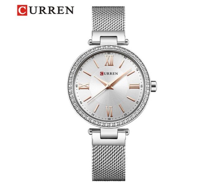 Curren 9011 Fashion Quartz Watch For Women Silver - Zoom Image