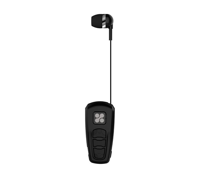 Promate Retrax-2 Bluetooth Headset Stereo Retractable Earphone with Clip-On Multi-Point Wireless Headset, Black - Zoom Image 7