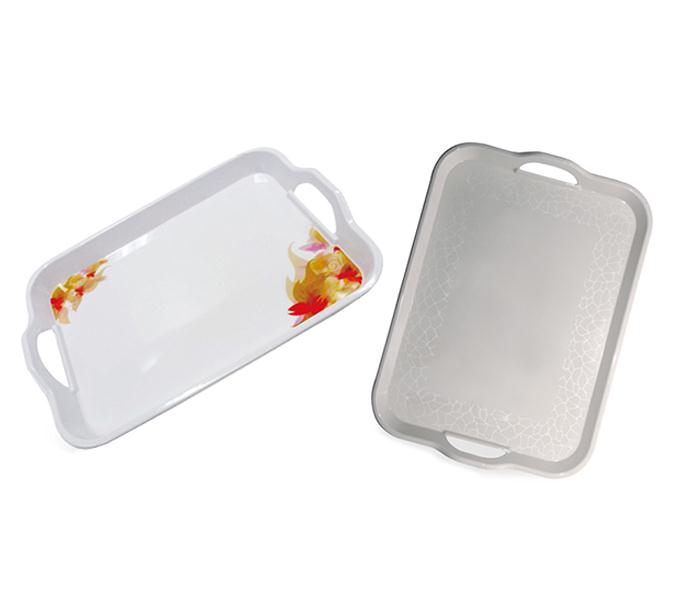 Royalford CO5064+5065 15-inch & 17.5-inch Combo Serving Tray - White - Zoom Image 3