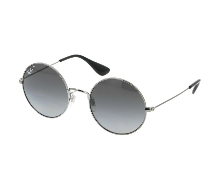 Ray-Ban 0RB3592 004/T3 Round Silver Frame & Light Grey Gradient Mirrored Sunglasses for Men - Zoom Image 1