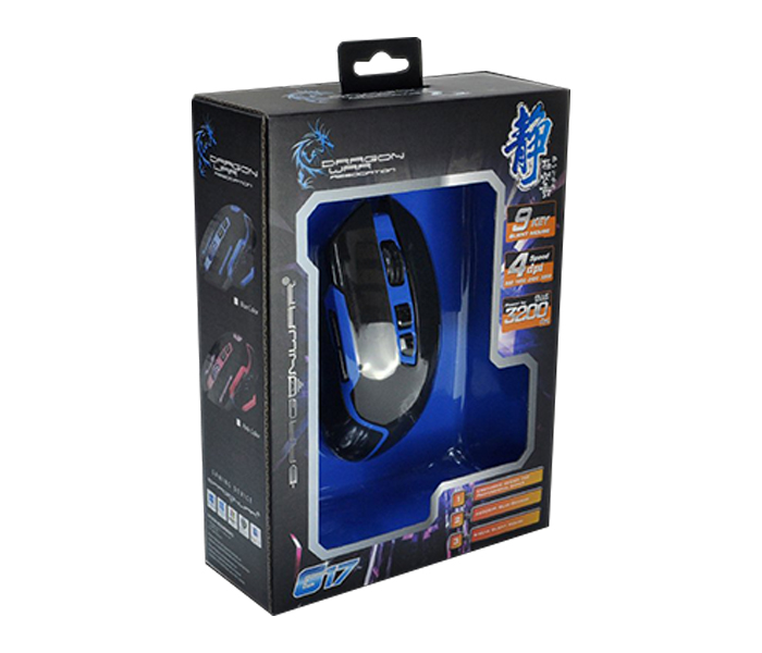 Dragon War G17 Silent 3200 DPI Gaming Mouse - Blue - Zoom Image 5