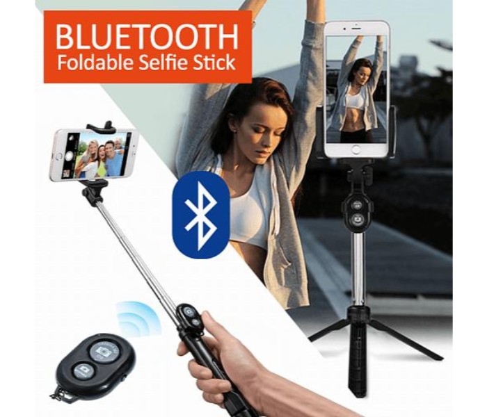 Zooni Handheld Mini Tripod Wireless Bluetooth Shutter Remote Controller Foldable Selfie Stick SS-270 Assorted - Zoom Image 4