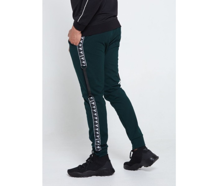 Petro OU10118 Mens Side Strapped Skin Fit Joggers L-Green - Zoom Image 4