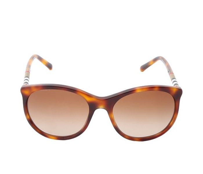 Burberry 0BE4145 331613 Oval Havana Frame & Brown Shaded Mirrored Sunglasses for Women - Zoom Image 1