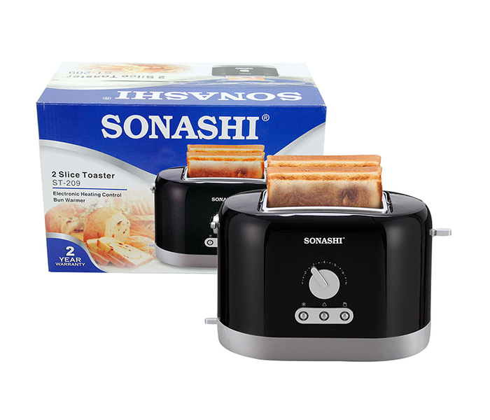 Sonashi ST-209 2 Slice Bread Toaster - Black - Zoom Image 3