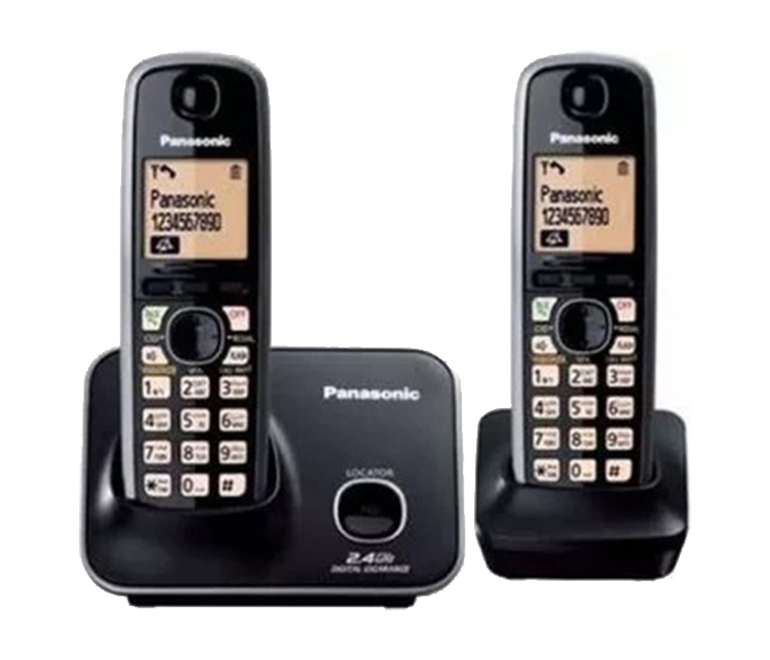 Panasonic KX-TG3712BX1 2.4GHz Digital Cordless Phone - Black - Zoom Image 1