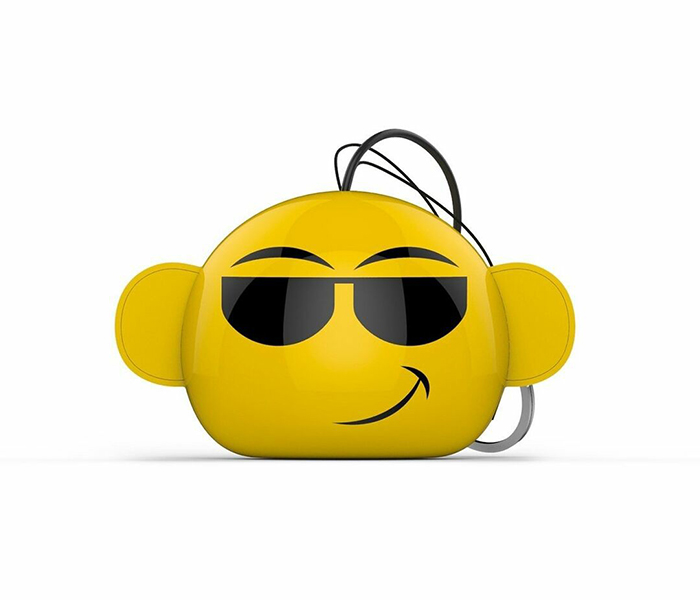 Celly MINISPEAKER Pocket Size Portable Smiley Mini Speaker for Smartphones - Yellow - Zoom Image