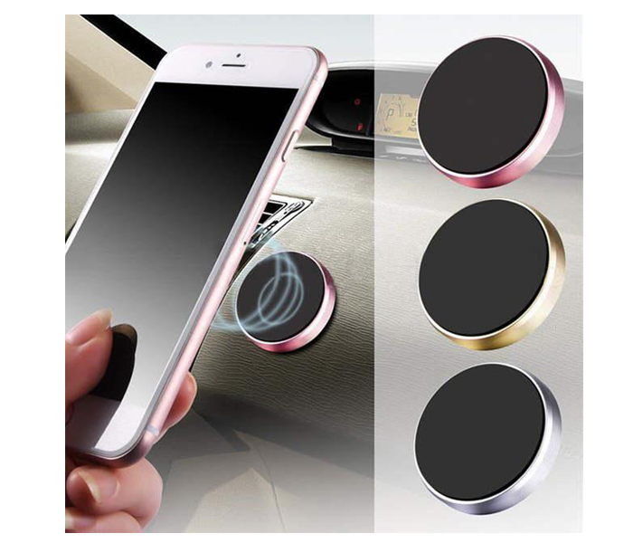 Zooni X3 Magnetic Universal Metal Magnet Sticker For Wall Desk & Car Mount For Smartphones And Tablets - Rose Gold - Zoom Image 3