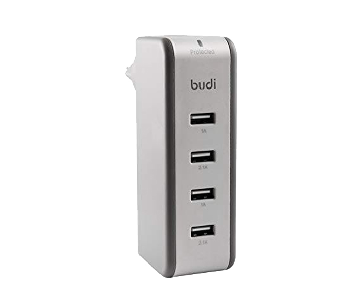 Budi 36 Watts Home Charger with 6 USB Ports - White - Zoom Image 2