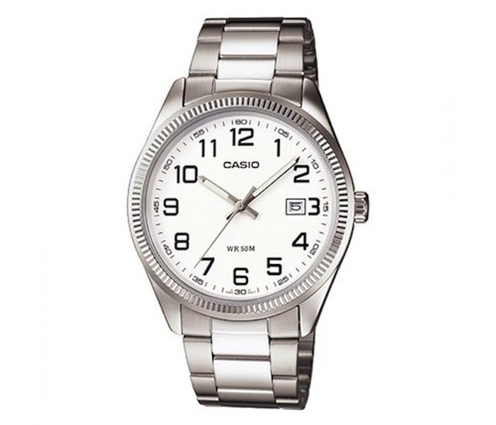 Casio MTP-1302D-7BVDF (CN) Mens Analog Watch Silver and White - Zoom Image