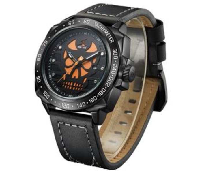 Weide UV 1510LB Mens Analog Watch Black and Orange - Zoom Image 1