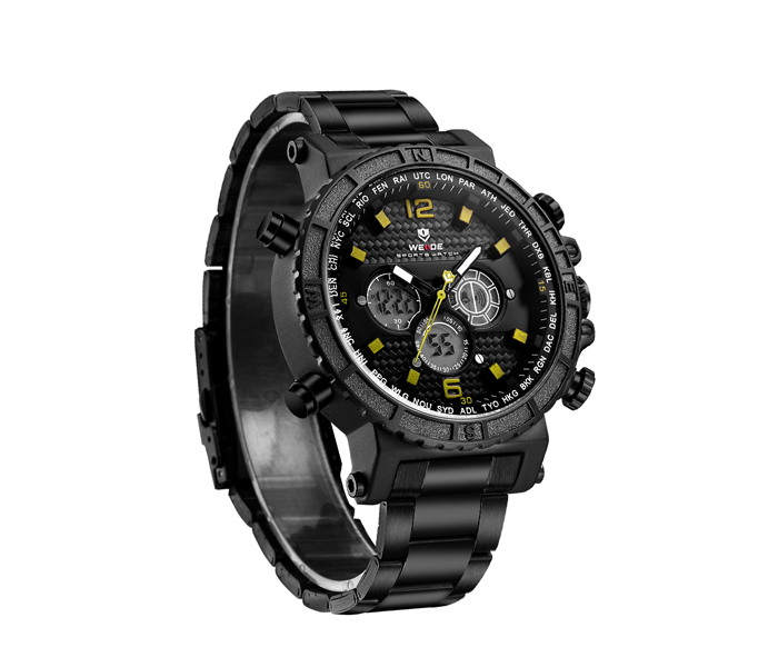 Weide WH-6305MB Analog and Digital Watch Yellow and Black - Zoom Image 4