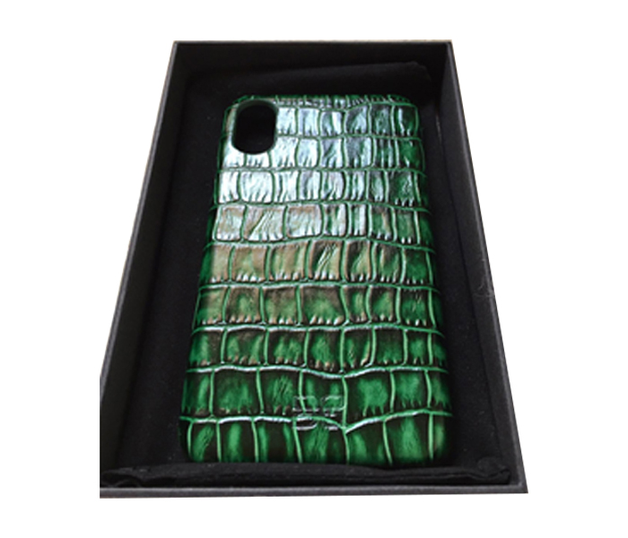 Bouletta UJ-YK04 Croco Genuine Leather Case for Apple iPhone X & XS - Green - Zoom Image