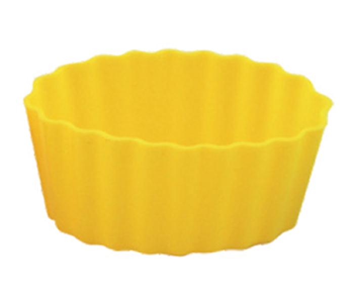 Royalford RF6502 Silicone Cupcake Mould - Yellow, 12 Pieces - Zoom Image