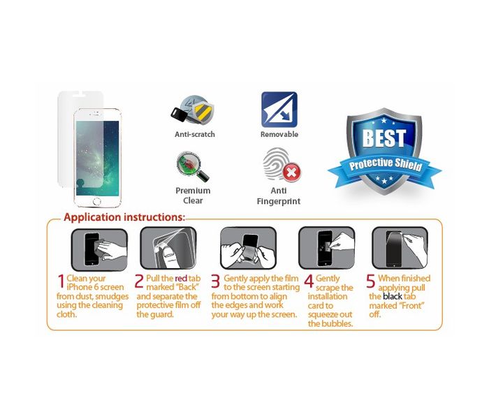 Promate ProShield.iP6P-C Premium Clear Screen Protector, Clear - Zoom Image 1