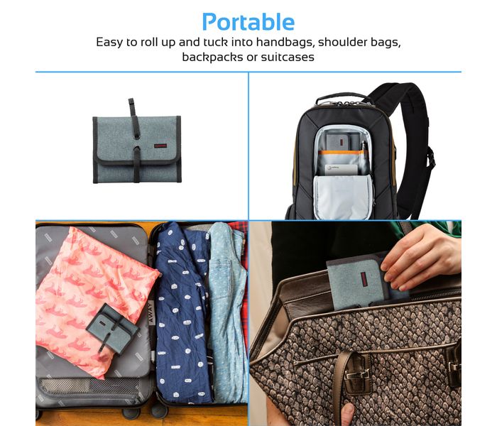 Promate TravelPack-S Multi Purpose Travel Electronic Accessory Organizer Pouch, Grey - Zoom Image 4