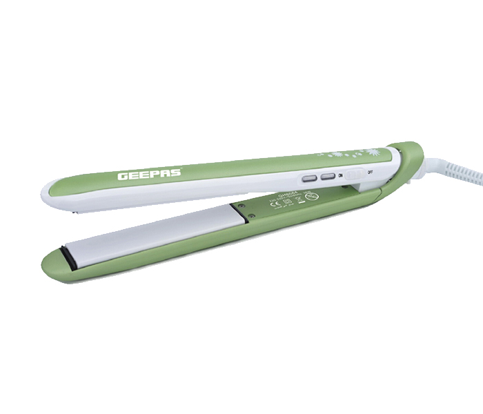 Geepas GH8664 35 Watts Ceramic Hair Straightener - White & Green - Zoom Image 4