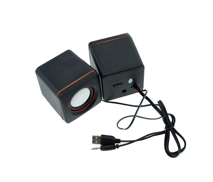 D-02L Mini Computer Speaker - Black - Zoom Image 1