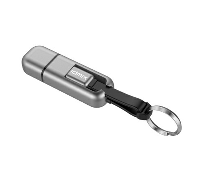 Idmix DL07 4-in-1 Keychain Shape MFI Lightning Cable with 16GB U Disk - Grey - Zoom Image 2