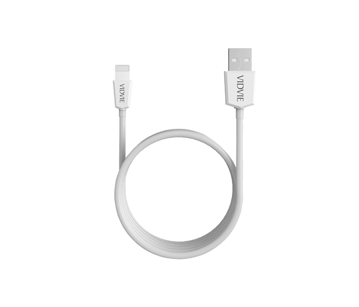 Vidvie CB-401 Data Cable for Apple iPhone - 1 Meter, White - Zoom Image 1