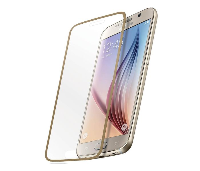 Promate UtterShield-S6 Tempered Glass Thin Screen Protector, Gold - Zoom Image 2