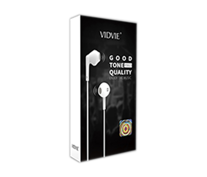 Vidvie HS-623 Handfree Headset with Mic - 120cm, White - Zoom Image 1