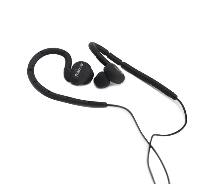 Trands TR-HS9267 Stereo Sport In Ear Earphone with Mic - Black, 12 Meter - Zoom Image