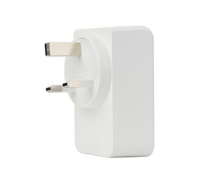 Trands TR-AD134 4 Port USB Power Adapter with Replaceable Plug - White - Zoom Image 1