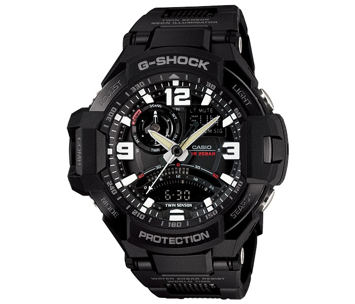 Casio G Shock GA-1000FC-1A Mens Analog and Digital Watch Black - Zoom Image