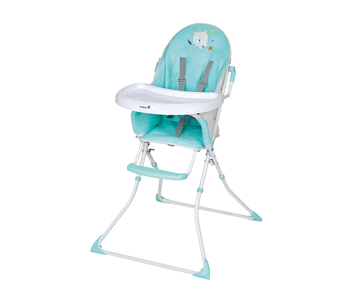 Safety 1st 27739485 Happy Wood Kanji Highchair - White & Blue - Zoom Image