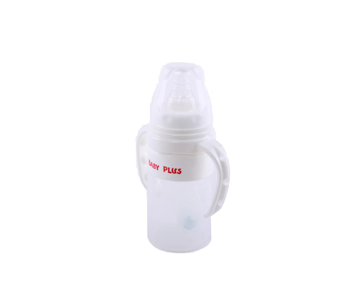 Baby Plus BP6645 110ML Silicone Feeding Bottle with Handle - White - Zoom Image 2