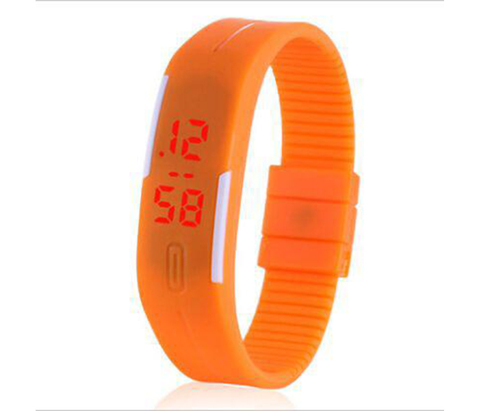 LED Sport Watch Water Resistant Fashionable Digital Bracelet - Orange - Zoom Image