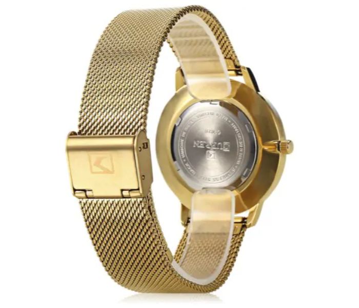 Curren 9021 Stainless Steel Analog Quartz Watch For Women Gold and White - Zoom Image 3