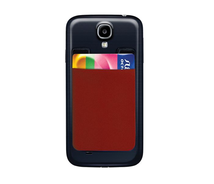 Promate Cardo 3M Rear Sticker Mobile Card Holder, Red - Zoom Image 1