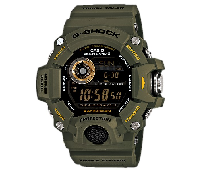 Casio G Shock GW-9400-3DR Mens Digital Watch Olive Green - Zoom Image