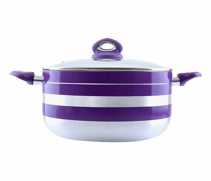 Royalford RF6869 30CM Aluminum Elegant Casserole Dish with Lid - Purple - Zoom Image 3