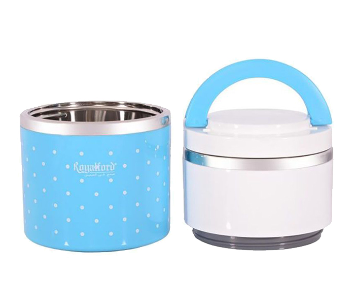 Royalford RF6145 Stainless Steel Double Layers Lunch Box - White & Blue - Zoom Image 3