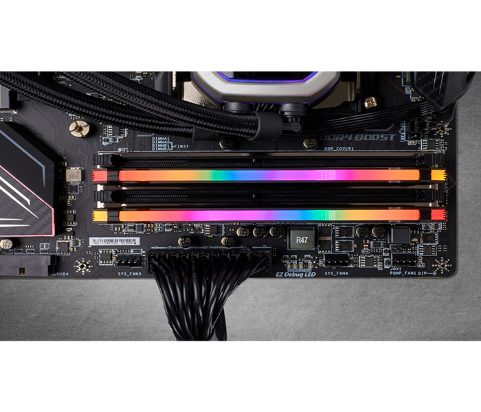 Corsair CMW16GX4M2C3200C16 Vengeance RGB PRO 16GB (2 x 8GB) DDR4 DRAM 3200MHz C16 Memory Kit - Black - Zoom Image 2