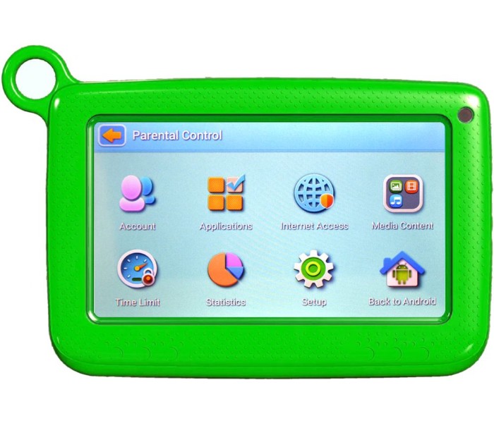 Wintouch K-72 Kids Tablet 7 inch, Android 4.2, 8GB, 512MB DDR3, WiFi, Quad Core, Dual Camera, Green - Zoom Image 2