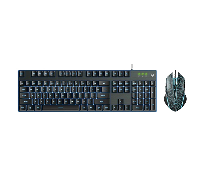 Rapoo V100S Vpro Backlit Combo Gaming Keyboard & Mouse - Black 18841 - Zoom Image 1