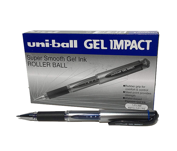 Uni Ball UM-153S Super Smooth Gel Ink Roller Pen - Blue, Pack of 12 - Zoom Image 3