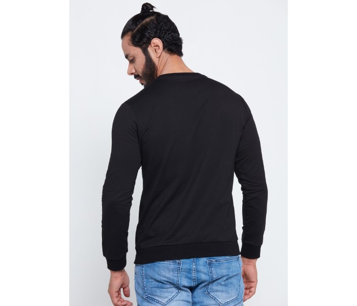 Petro OU10030 Printed Long Sleeve Round Neck T-Shirt 2XL-Black - Zoom Image 1