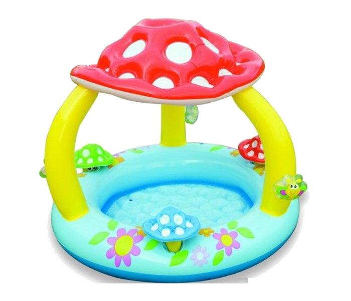 Intex ZX-57407 101 x 89CM Inflatable Mushroom Baby Swimming Pool - Light Blue - Zoom Image