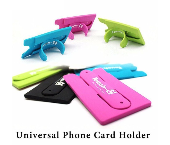 Touch C Adhesive Unique One Touch Stand and Card Holder for All Smartphones and Tablets CH7568 Multicolor - Zoom Image 2