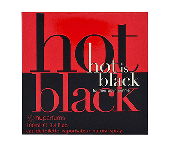 Nuparfums 100ml Hot is Black Eau De Toilette Spray For Men - Zoom Image 2