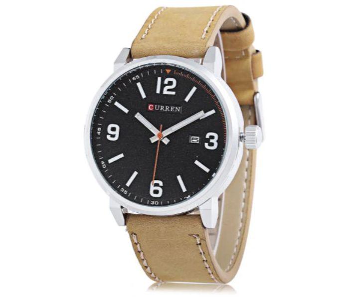 Curren 8218 Quartz Watch For Men Beige And Black - Zoom Image 1