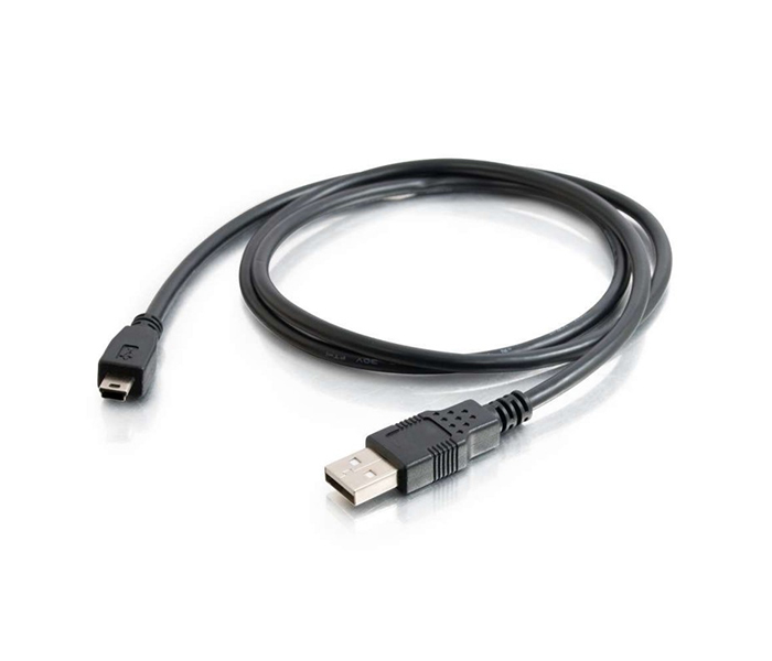 Trands TR-CA1811 1 Meter USB 2.0 A Male to Mini B Cable - Black - Zoom Image 1