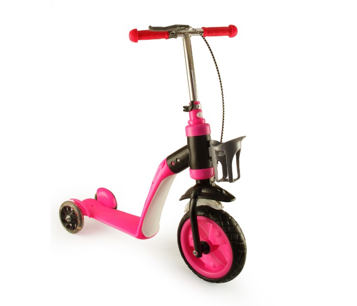 MIC H-5 3 Wheel Kids Kick Scooter with Handbrake Pink - Zoom Image 3